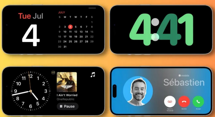 坡头镇苹果手机维修分享iOS17横屏充电待机显示有什么好处 